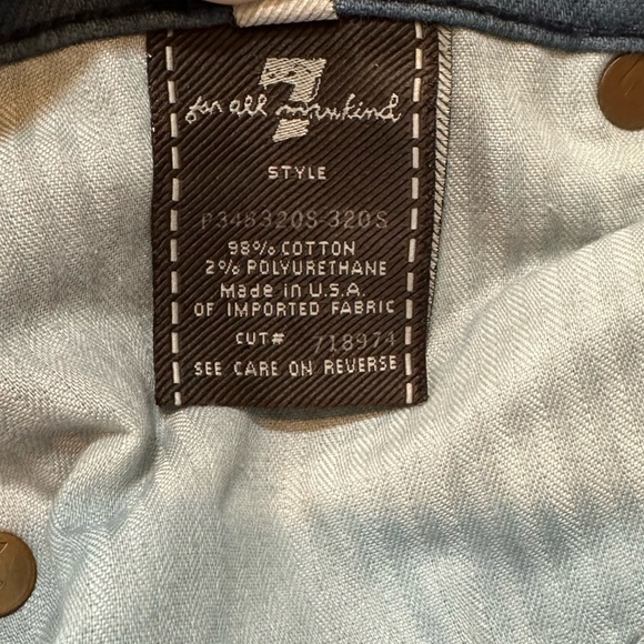 7 For All Mankind Crop Dojo Jeans Size 28 - Picture 12 of 13